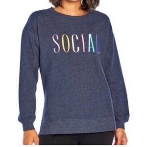Wildfox SOCIAL Crew Neck Sweatshirt